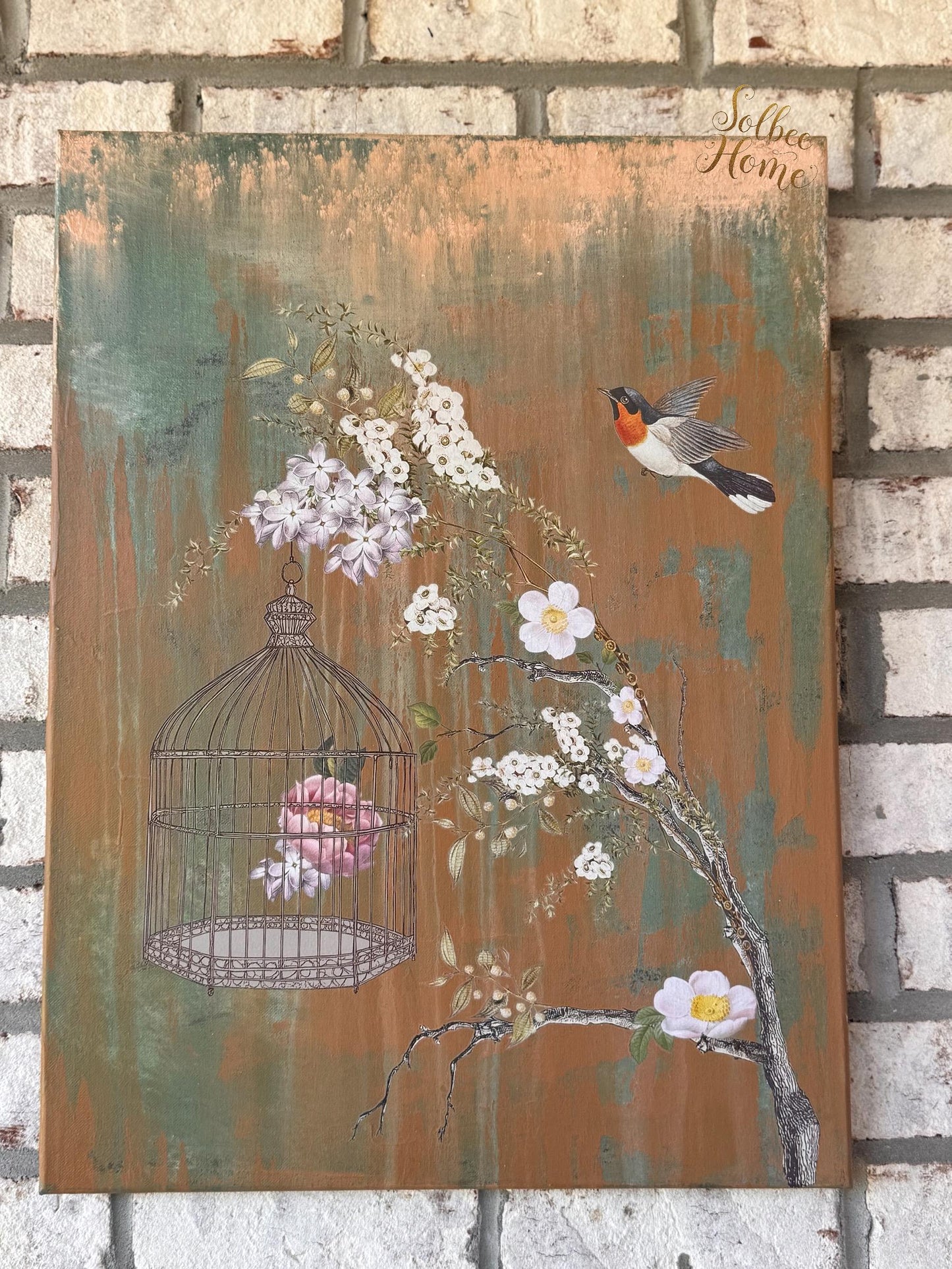 IOD Menagerie Transfer pack Iron Orchid Designs Florals, Bird Cage
