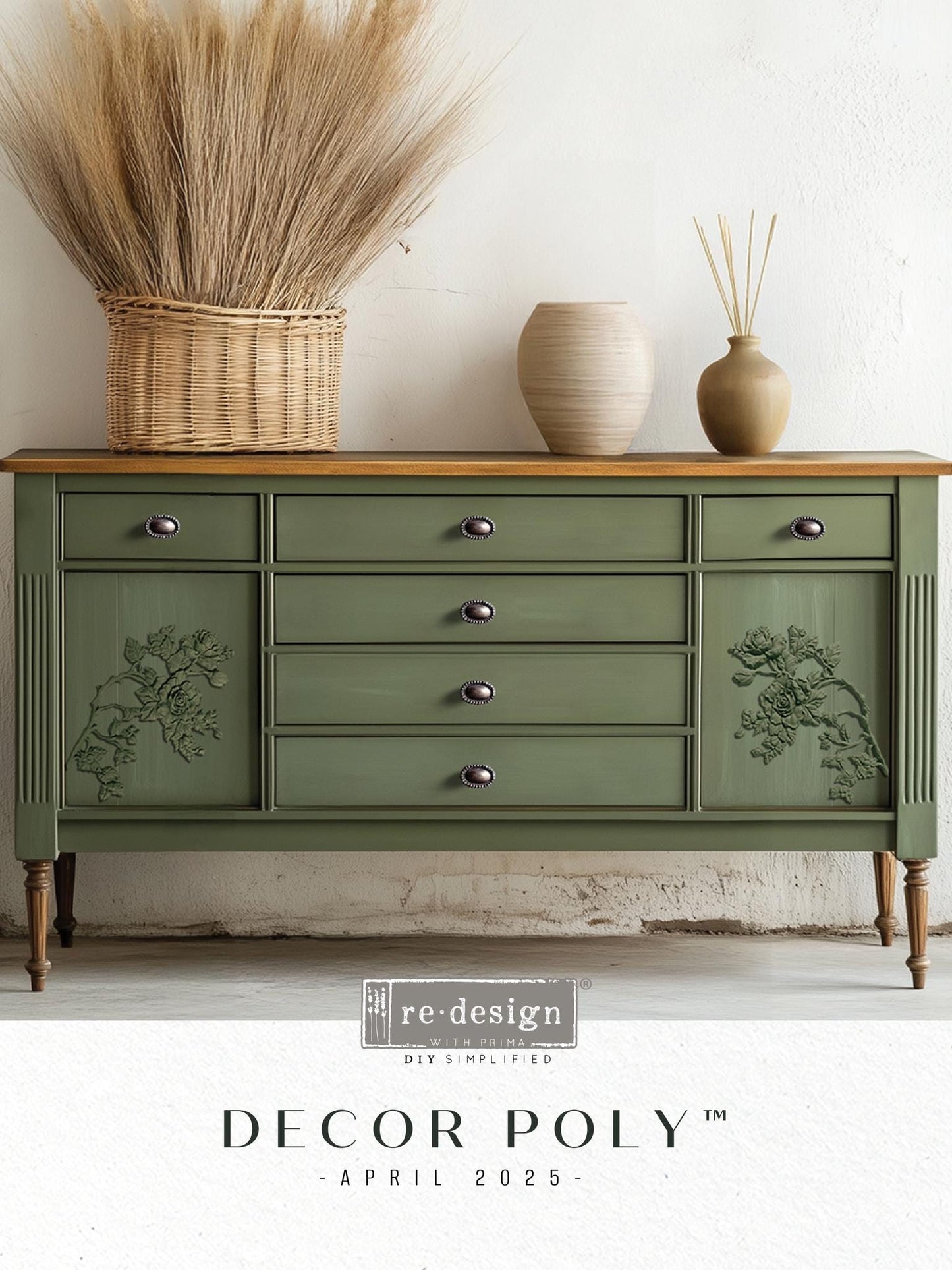 Velvet Cascade LEFT, Decor Poly, Applique, Redesign with prima, 9.5" x 7" x 0.5"