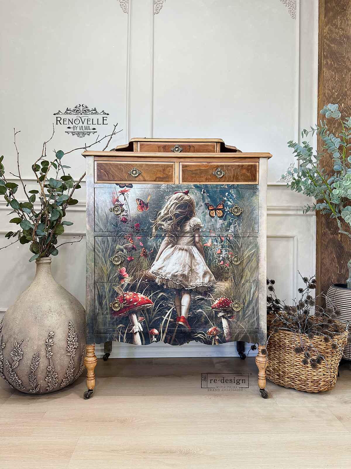 Dreamlike Trails, A1 Decoupage Fiber, 1 sheet, 23.4″x33.1″ ReDesign With Prima, Furniture Upcycling DIY Decor Decoupage Craft Wonderland