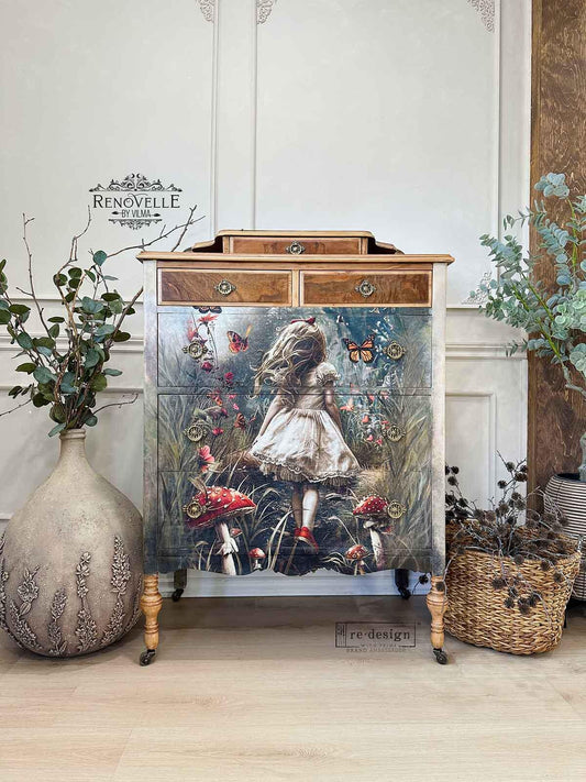 Dreamlike Trails, A1 Decoupage Fiber, 1 sheet, 23.4″x33.1″ ReDesign With Prima, Furniture Upcycling DIY Decor Decoupage Craft Wonderland