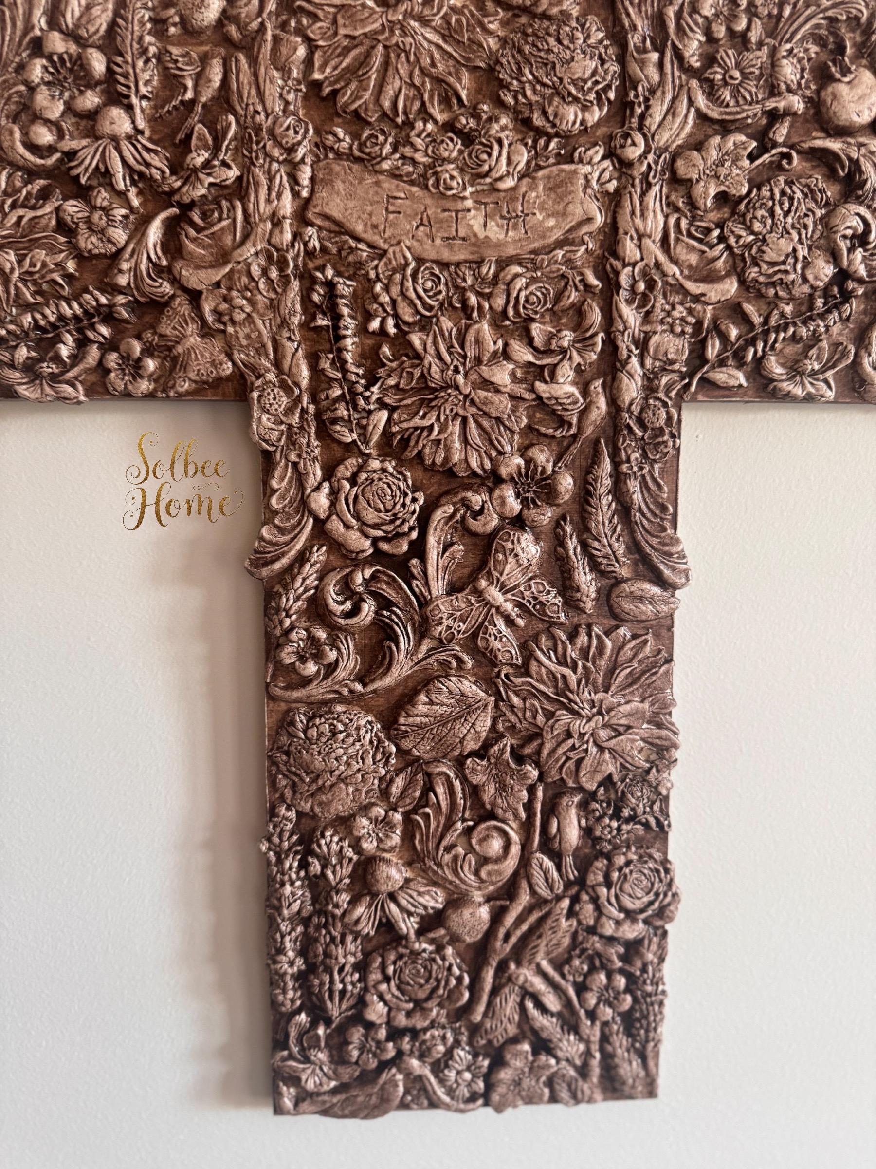 Handmade Cross Wall Decor, Mixed Media Art, Faith, Religious