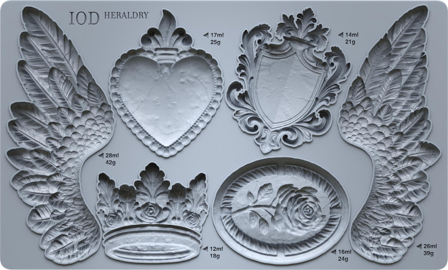 Heraldry Mould IOD, Iron Orchid Designs Mold, NEW