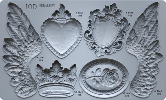Heraldry Mould IOD, Iron Orchid Designs Mold, NEW
