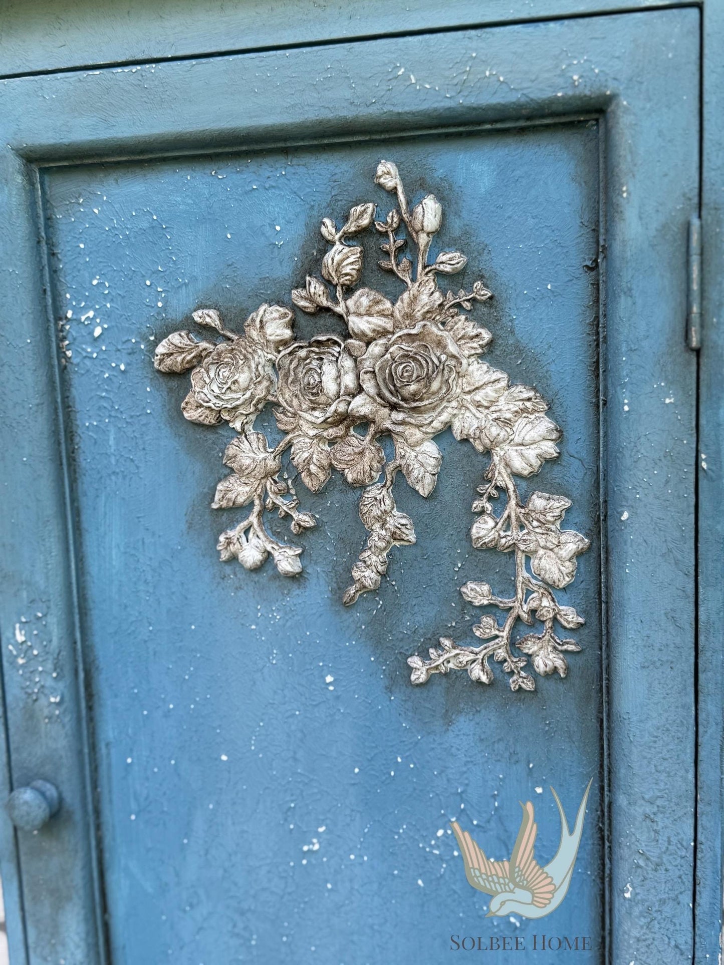 Velvet Cascade RIGHT, Decor Poly, Applique, Redesign with prima, 9.5" x 7" x 0.5"