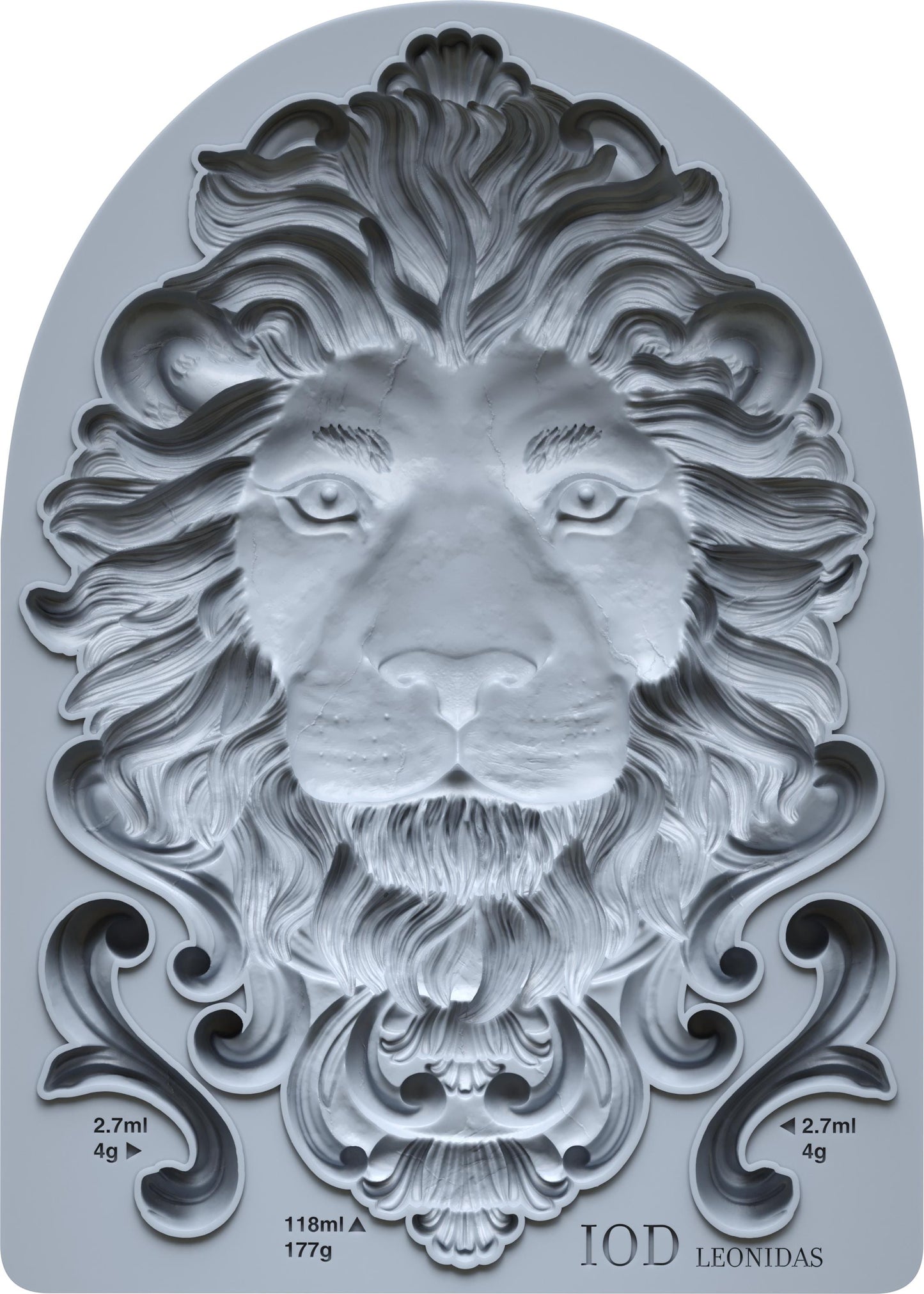 Leonidas Lion Mould IOD, Iron Orchid Designs Mold, 5" x 7"