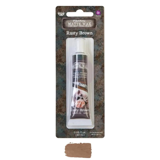 Rusty Brown Matte Wax Art Alchemy, Finnabair, Redesign with Prima, Mixed Media Art