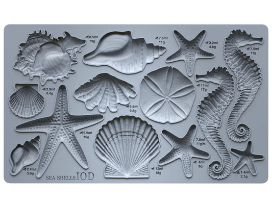 Sea Shells 6x10 IOD Mould