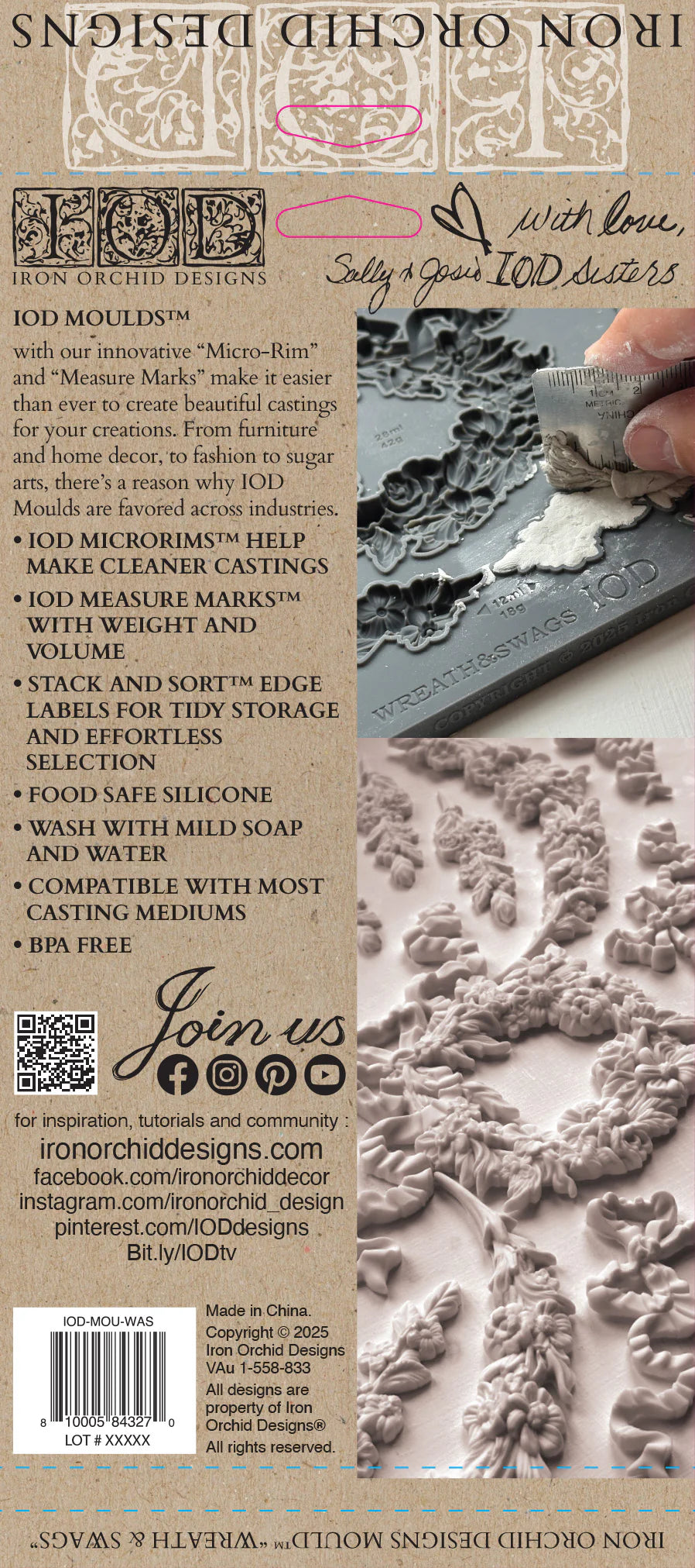 Wreath & Swags 6x10 IOD Mould