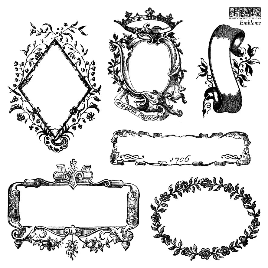 Emblems 6x6 IOD Stamp